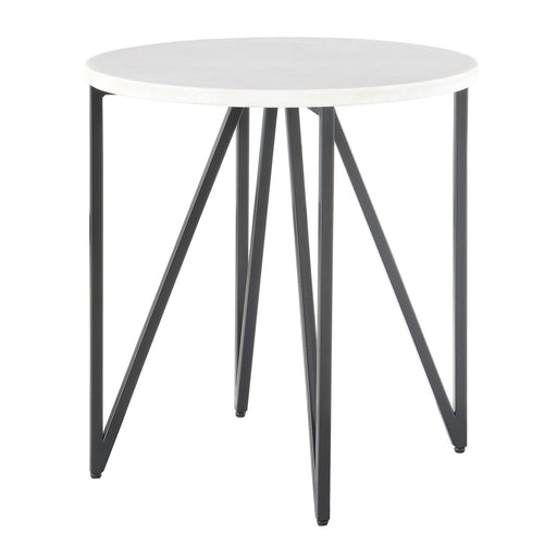 Cedric - Round End Table - Black - 22" - JaxCo Furniture