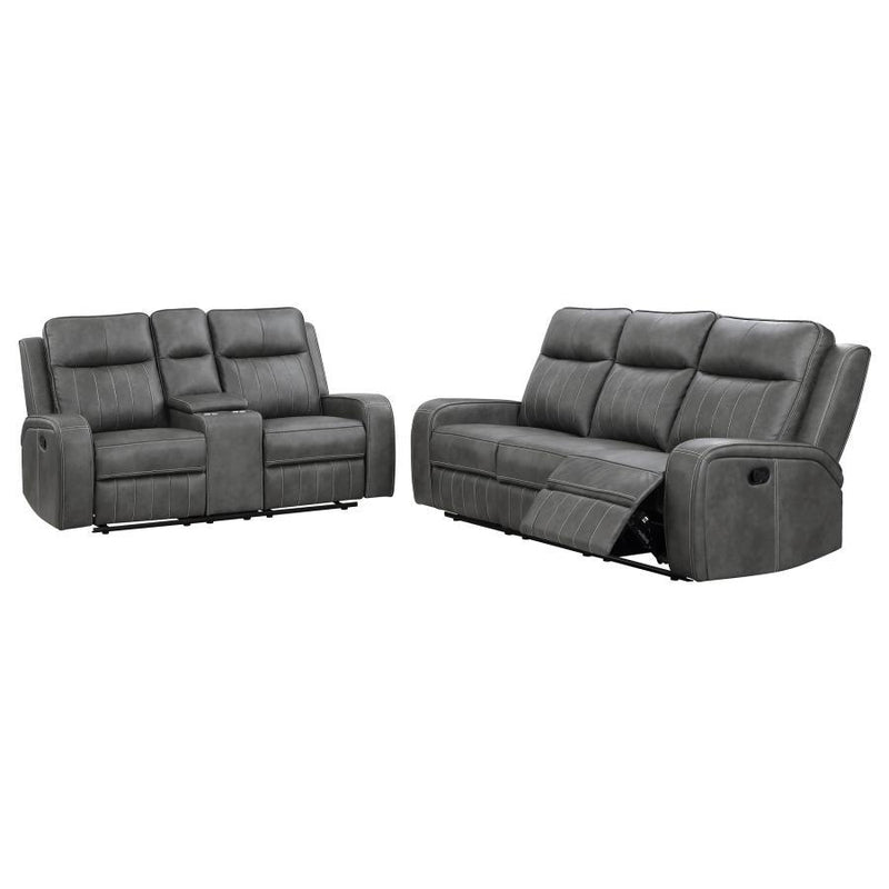 Raelynn - Upholstered Reclining Sofa Set - JaxCo Furniture