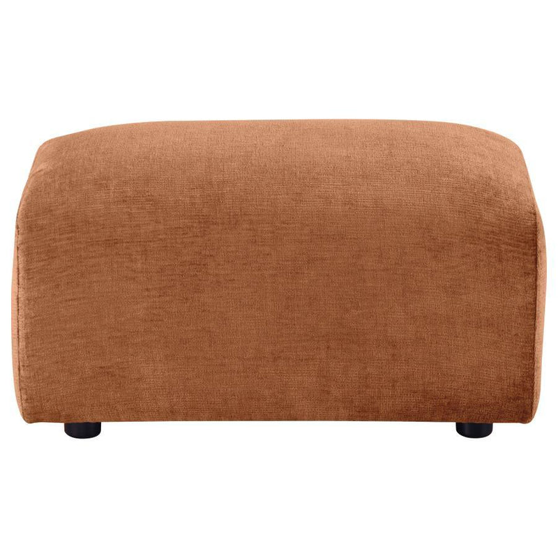 Burnett - Chenille Upholstered Ottoman - JaxCo Furniture