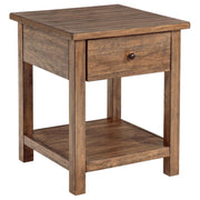 Payne - 1 Drawers Wood End Table with Shelf - JaxCo Furniture