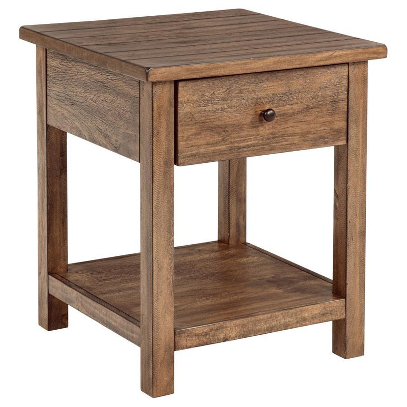 Payne - 1 Drawers Wood End Table with Shelf - JaxCo Furniture
