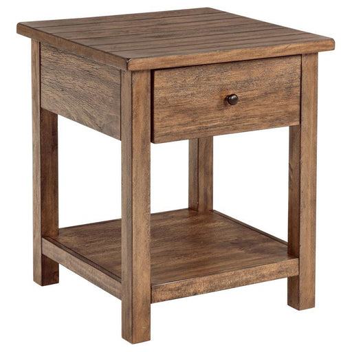 Payne - 1 Drawers Wood End Table with Shelf - JaxCo Furniture