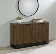 Ryatt - 4 Door Engineered Wood Accent Cabinet - Dark Pine - JaxCo Furniture