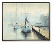 Worthney - Blue / White / Brown - Wall Art - JaxCo Furniture