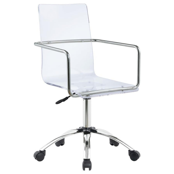 Amaturo - Acrylic Adjustable Home Office Desk Chair - Clear - JaxCo Furniture