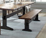 Bexley - Wood Dining Bench - Natural Honey And Smokey Black - JaxCo Furniture