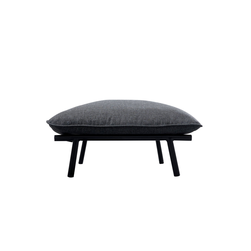 Morgan - Outdoor Ottoman - Charcoal - JaxCo Furniture
