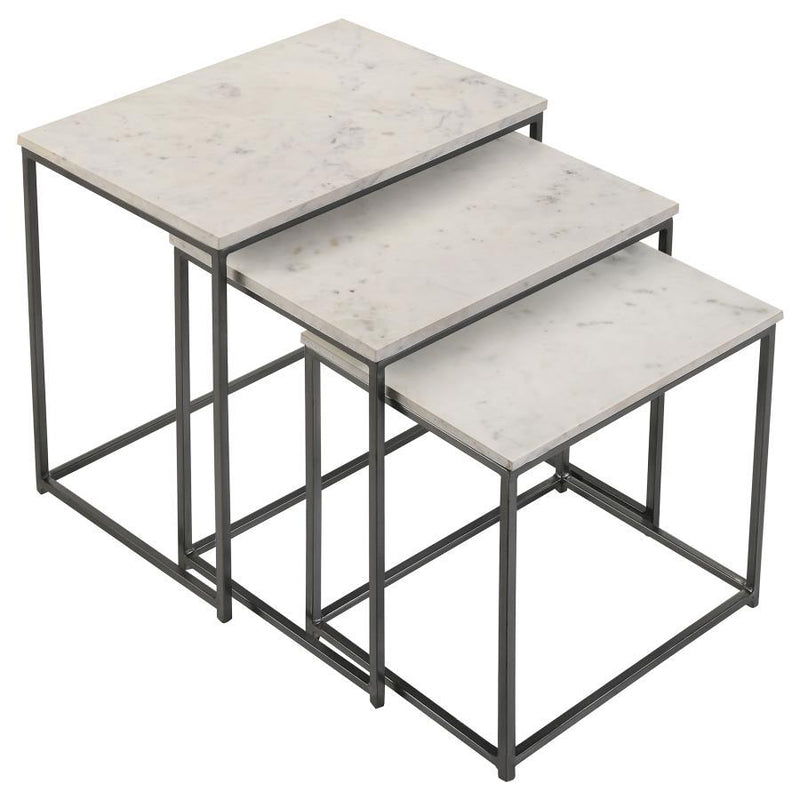 Medora - Marble Top Nesting Table Set - JaxCo Furniture