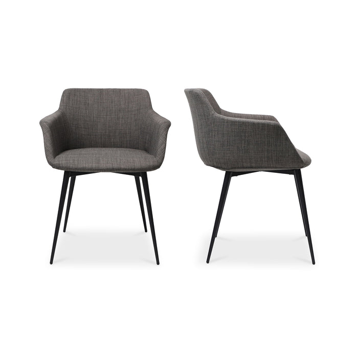 Ronda - Arm Chair Chair (Set of 2) - Dark Gray - JaxCo Furniture