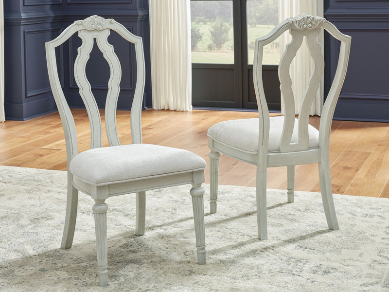 Montelaine - Antique White - Dining Upholstered Side Chair (Set of 2) - JaxCo Furniture