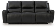 Glossmore - Reclining Sofa - Black - JaxCo Furniture