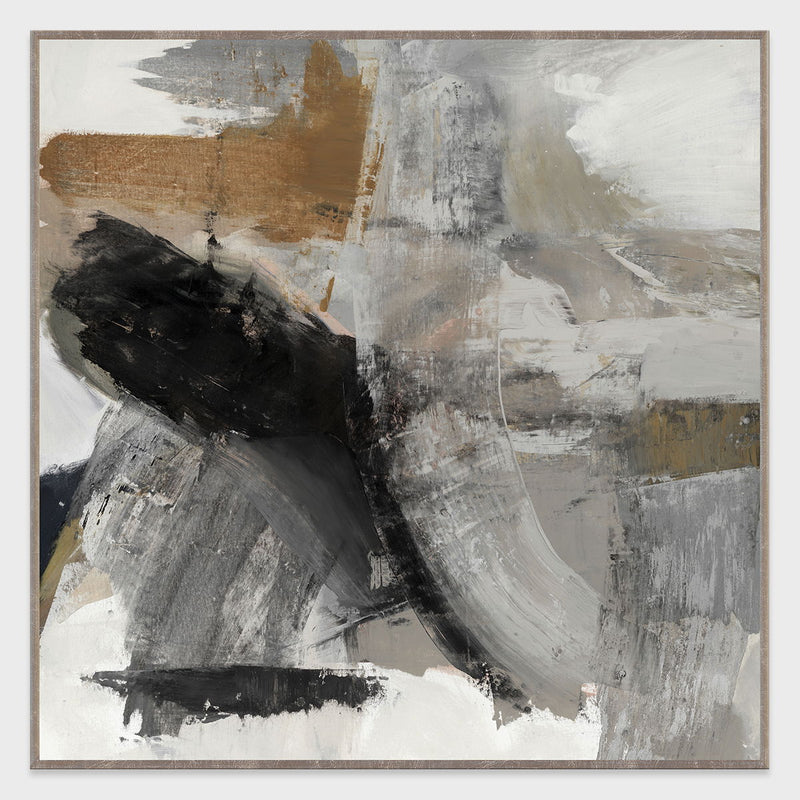 Cause I - 48" x 48" Painting Art by Buddy Whitlock - Gray / Black - JaxCo Furniture