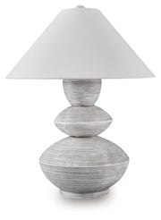 Brickdon - Distressed White - Poly Table Lamp - JaxCo Furniture