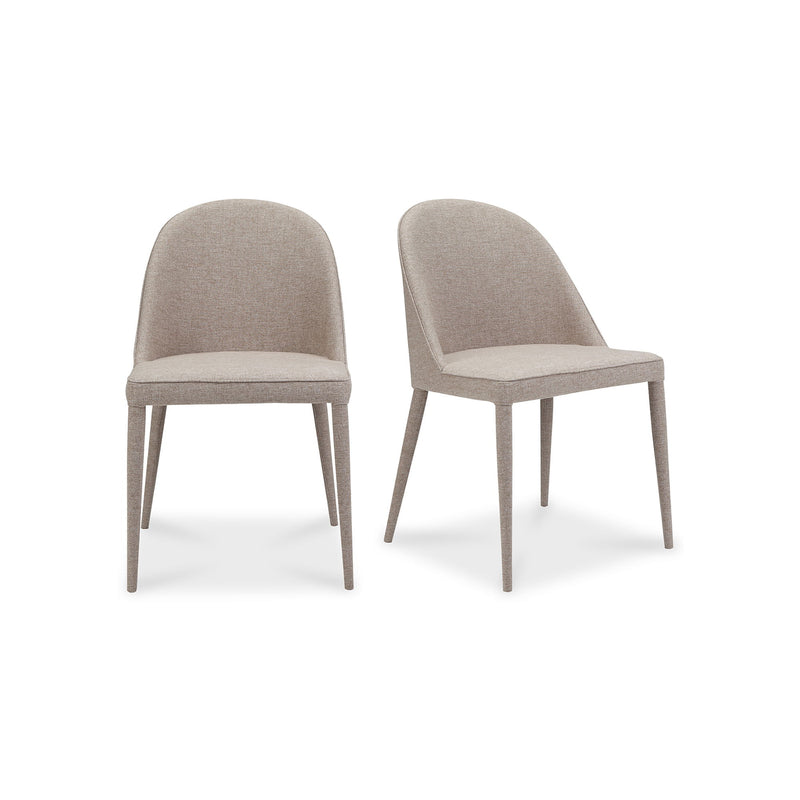 Burton - Fabric Dining Chair (Set of 2) - Light Gray - JaxCo Furniture