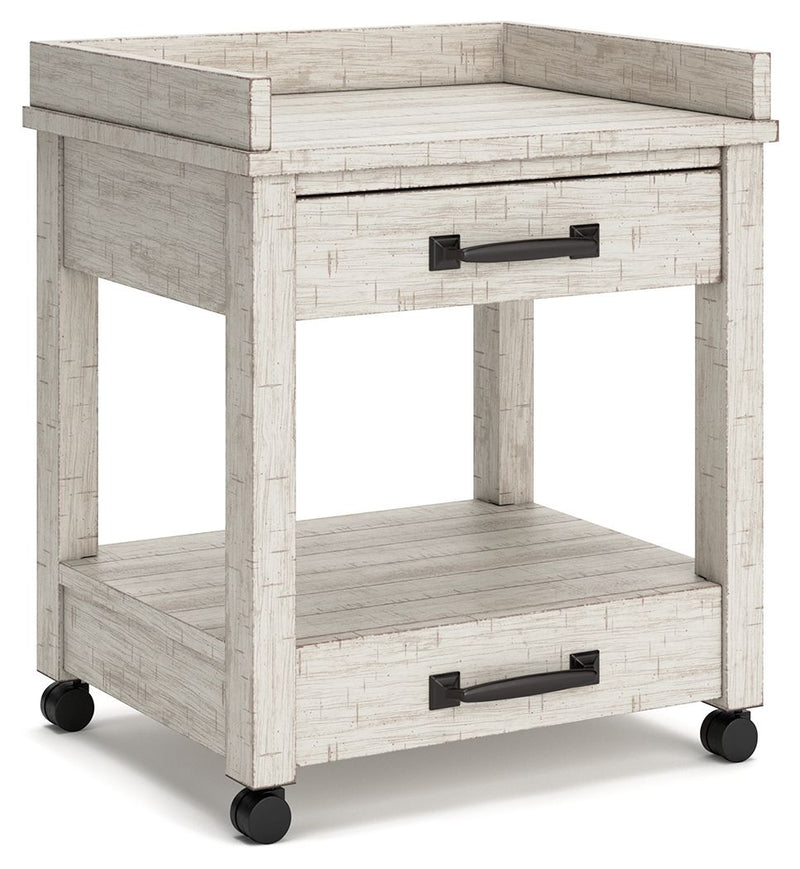 Carynhurst - Whitewash - Printer Stand - JaxCo Furniture