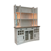 Americana Modern Dining - Buffet And Open Hutch With Quartz Insert - Cotton - JaxCo Furniture