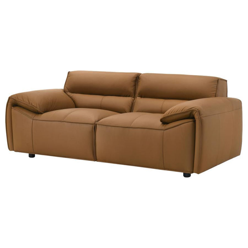 Buxton - Top Grain Leather Upholstered Loveseat - JaxCo Furniture