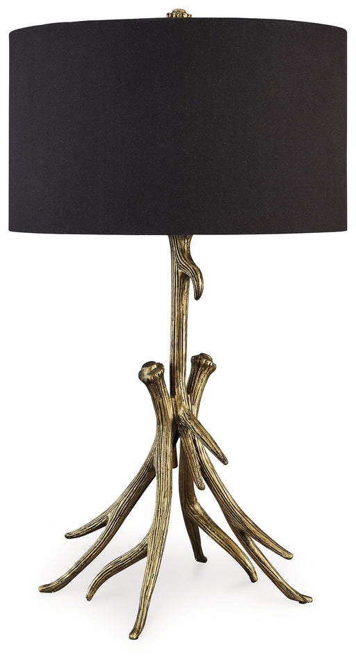 Josney - Antique Gold Finish - Metal Table Lamp - JaxCo Furniture