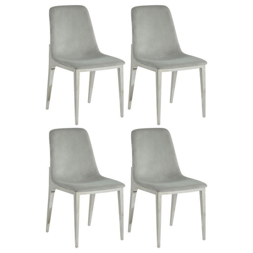 Irene - Upholstered Dining Side Chair (Set of 4) - Light Gray - JaxCo Furniture