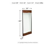Panchali - Brown / Black - Floor Mirror - JaxCo Furniture