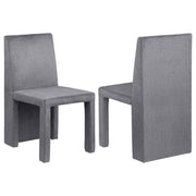 Tordera - Velvet Upholstered Dining Side Chair (Set of 2) - Gray - JaxCo Furniture