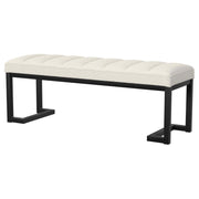 Mesa - Boucle Upholstered Tufted Accent Bench - JaxCo Furniture