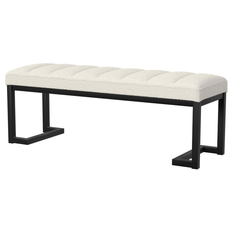 Mesa - Boucle Upholstered Tufted Accent Bench - JaxCo Furniture