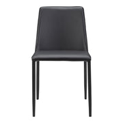 Nora - Vegan Leather Dining Chair (Set of 2) - Black - JaxCo Furniture