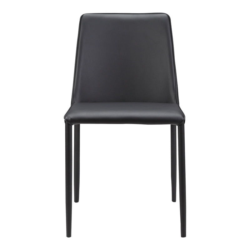 Nora - Vegan Leather Dining Chair (Set of 2) - Black - JaxCo Furniture