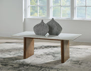 Isanti - Light Brown / White - Rectangular Cocktail Table - JaxCo Furniture