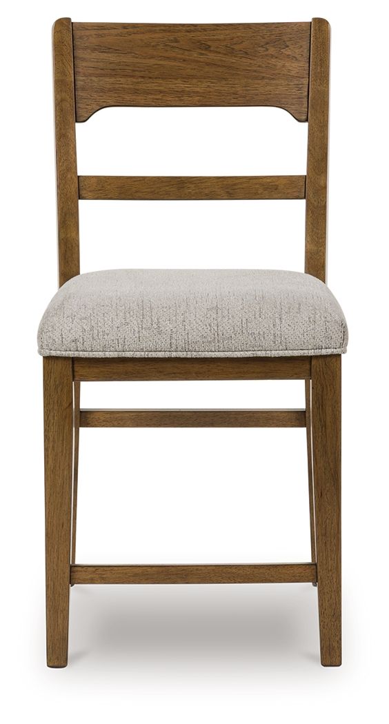 Cabalynn - Oatmeal / Light Brown - Upholstered Barstool (Set of 2) - JaxCo Furniture