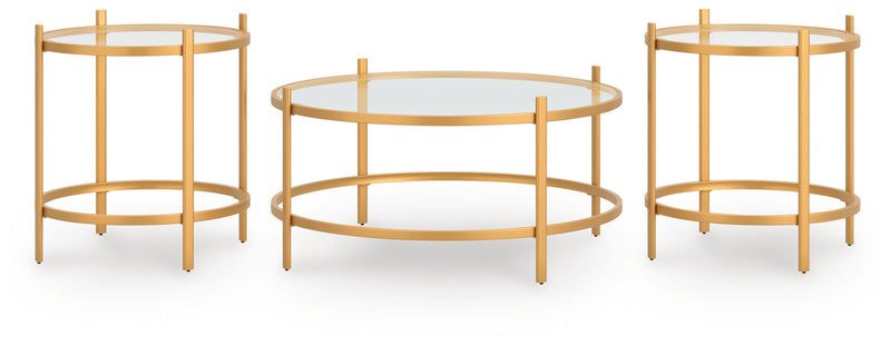 Pearlox - Gold - Occasional Table Set (Set of 3) - JaxCo Furniture