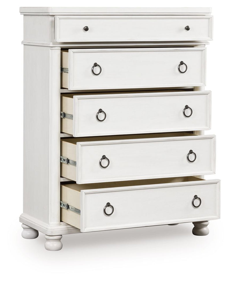 Rowlenstown - Five Drawer Chest - JaxCo Furniture
