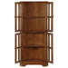 Coreosis - 4 Door Wood Corner Curio Cabinet - Golden Brown - JaxCo Furniture