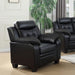 Finley - Upholstered Padded Arm Tufted Accent Chair - Black - JaxCo Furniture