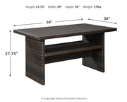 Easy - Dark Brown / Beige - RECT Multi-Use Table - JaxCo Furniture