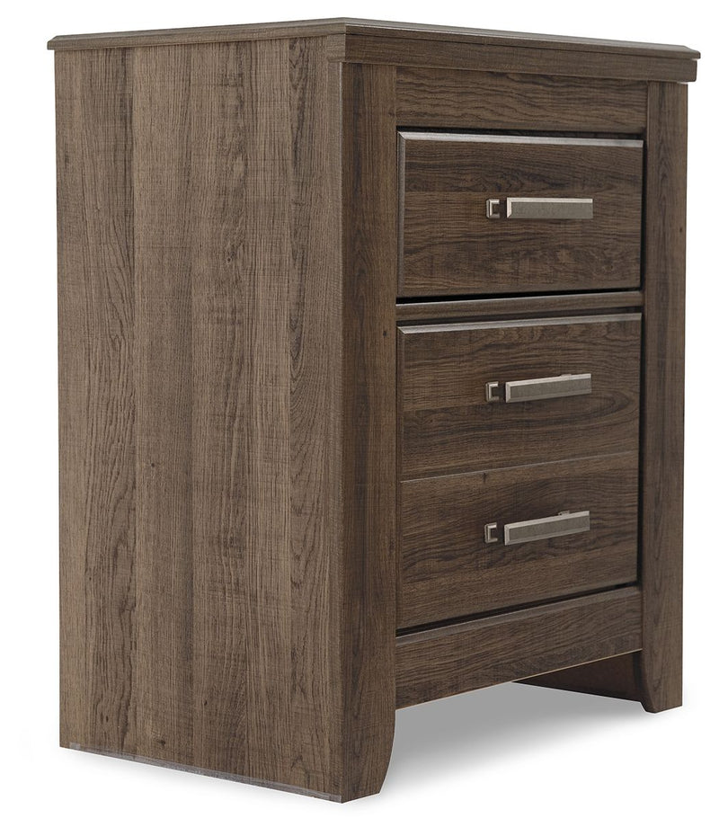 Juararo - Dark Brown - Two Drawer Night Stand - JaxCo Furniture