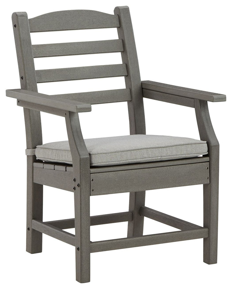 Visola - Gray - Arm Chair With Cushion (Set of 2) - JaxCo Furniture