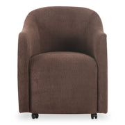 Drava - Rolling Dining Chair - Dark Brown - JaxCo Furniture