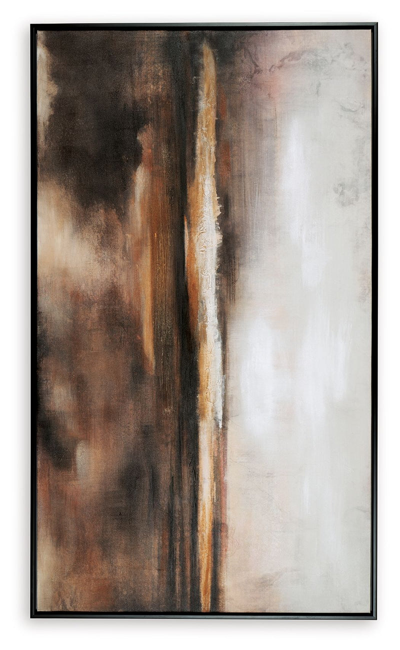 Drewland - Black / Brown / Orange - Wall Art - JaxCo Furniture
