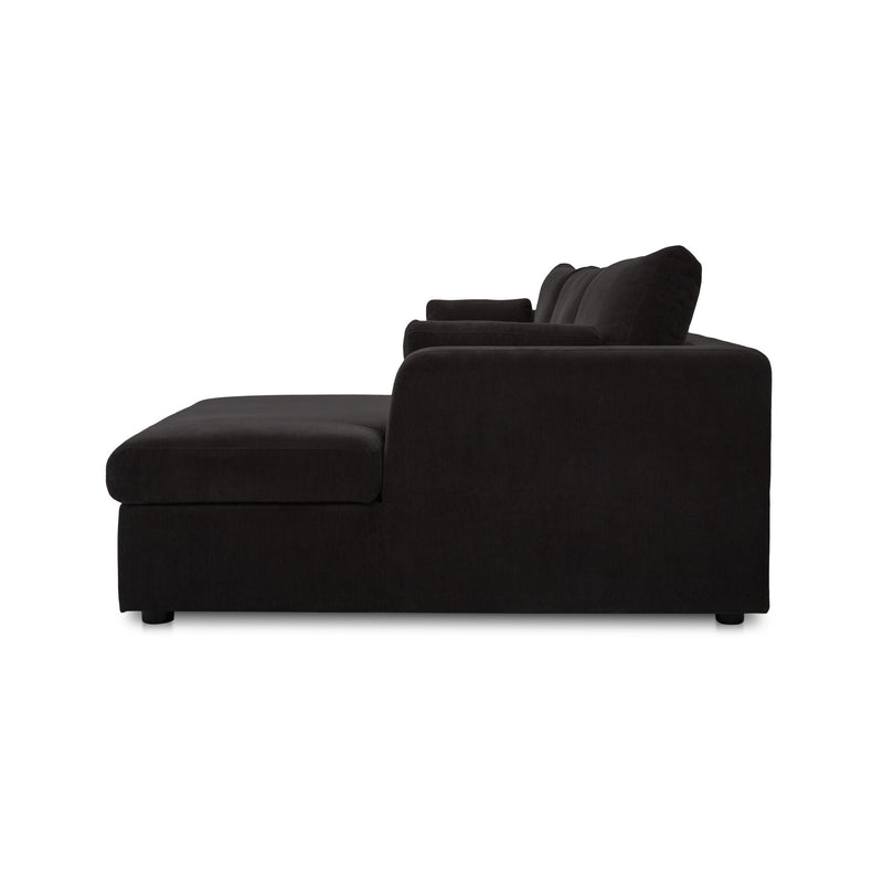 Burrow - Sleeper Sectional With Right Storage Chaise - Black
