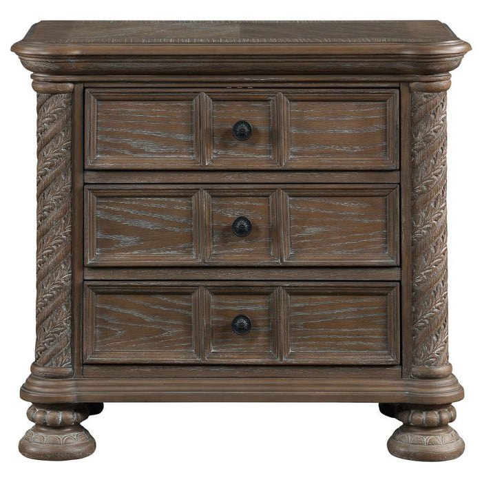 Emmett - 3-Drawer Nightstand - Walnut - JaxCo Furniture