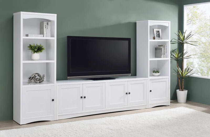 Laughlin - 3-piece Entertainment Center TV Stand - White - JaxCo Furniture