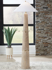 Gasparleigh - Brown / Gold Finish - Poly Floor Lamp - JaxCo Furniture