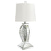 Klein - Empire Mirrored Acrylic Table Lamp - Silver - JaxCo Furniture