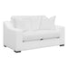 Ashlyn - Upholstered Sloped Arm Loveseat - White - JaxCo Furniture