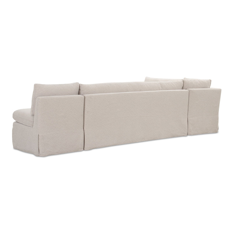 Fable - Slipcover Dining Banquette L-Shape Sectional - Beige - JaxCo Furniture
