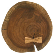 Keith - Round Solid Tree Trunk Side Table - Natural And Black - JaxCo Furniture