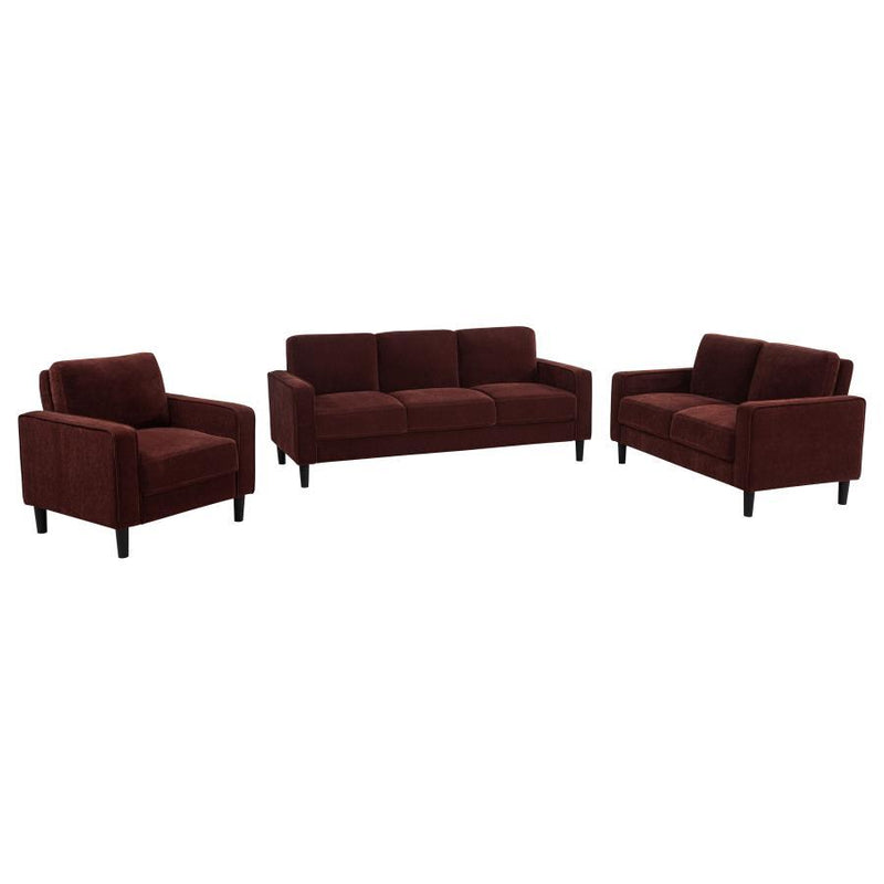 Ruth - Upholstered Track Arm Sofa Set - JaxCo Furniture