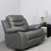 Nova - Upholstered Padded Arm Glider Recliner - Dark Gray - JaxCo Furniture